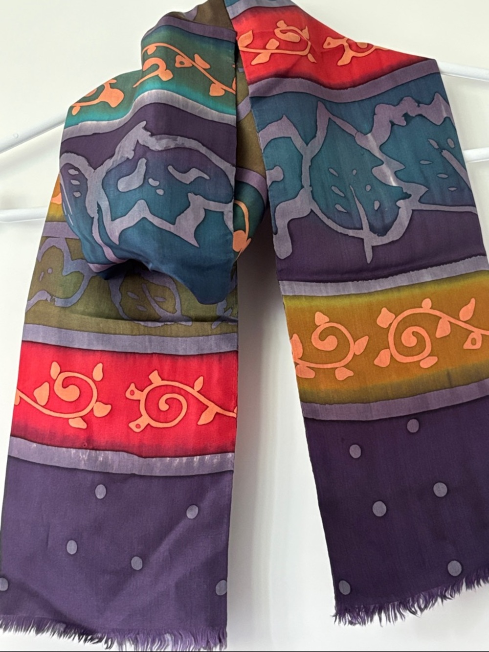 Cecile Buysse, Montreal 100% silk vintage scarf